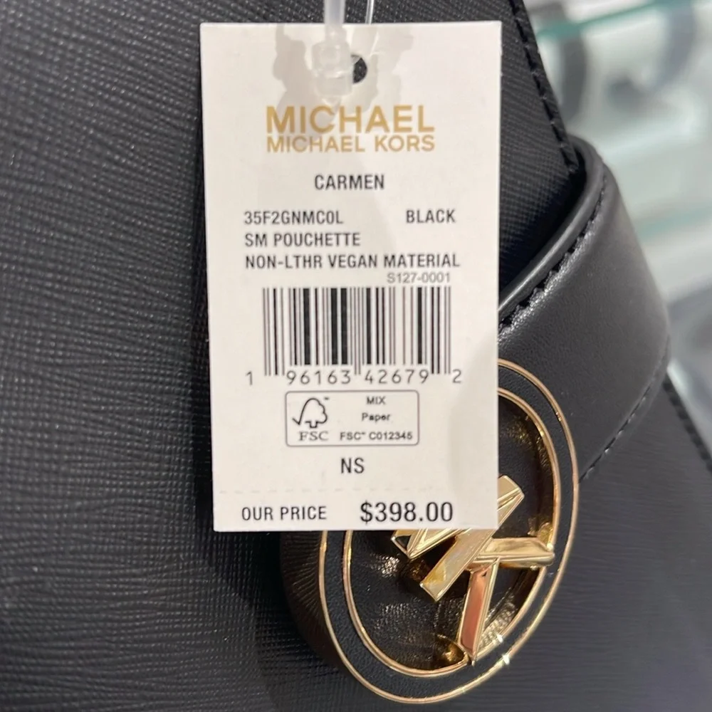 MICHAEL KORS
Carmen Small Shoulder Bag
Black 
NWT - Picture 9 of 16